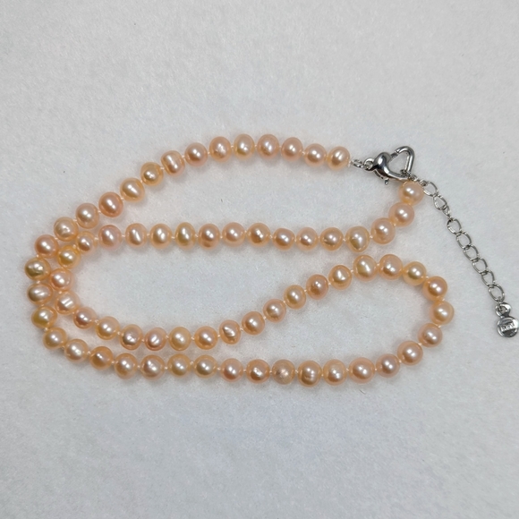 REAL 6-7mm Peach Pearl Necklace - Picture 10 of 10